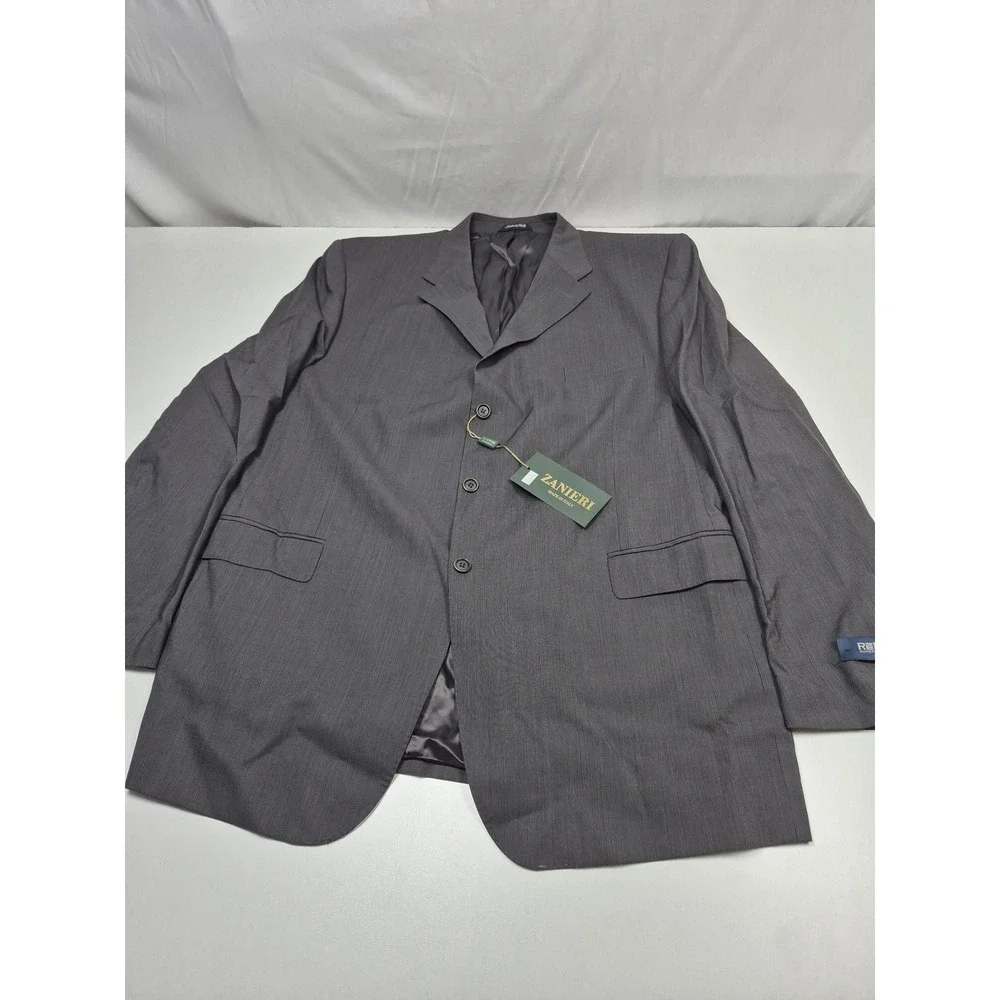 Zanieri Suit Mens 50 Long Gray Wool 2 Piece 44x36 Super 100s Reda Italy NWT FLAW